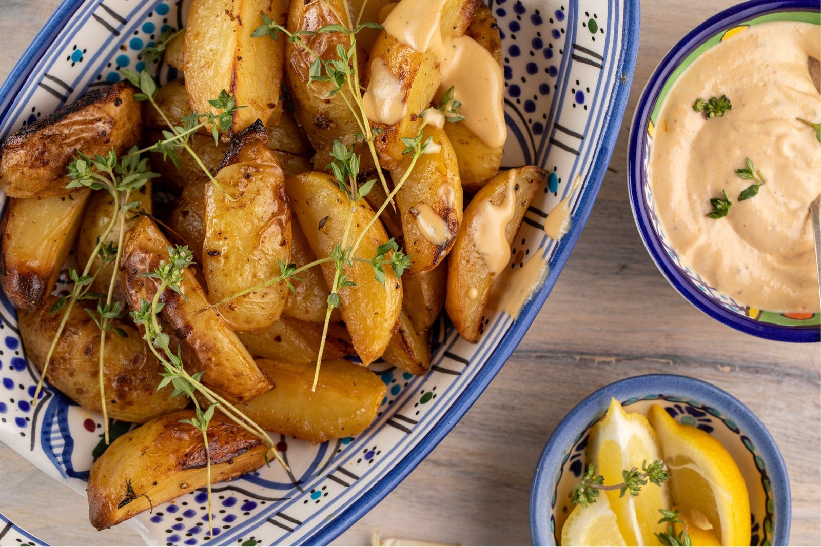 Lemon and Garlic Potatoes