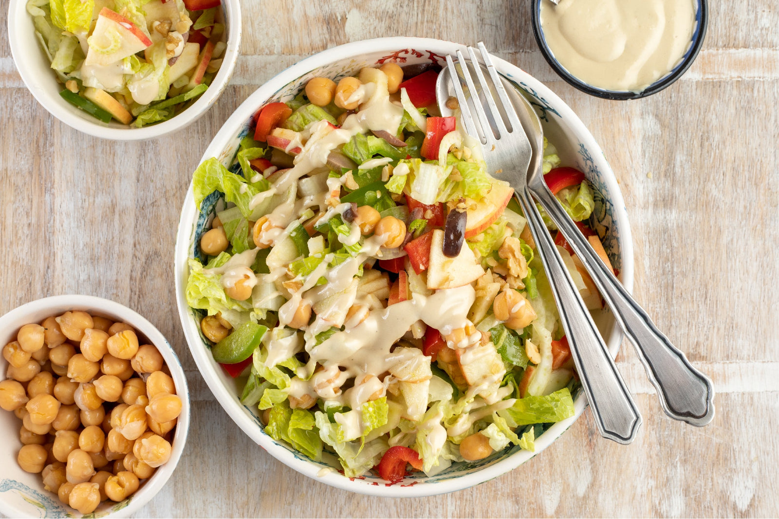 Chickpea Salad with Tahini Dressing