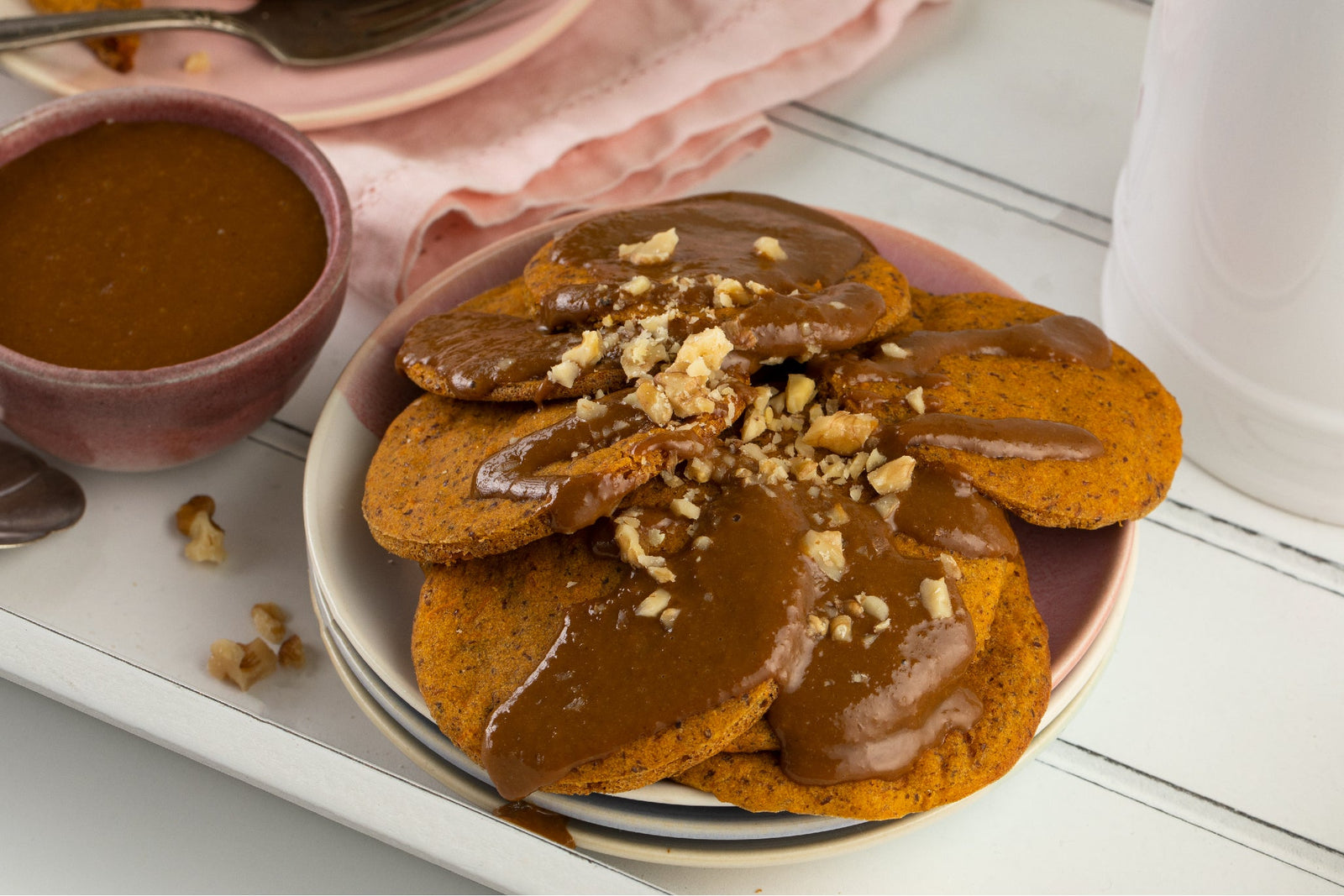 Sweet Potato Pancakes with Apple Cinnamon Sauce
