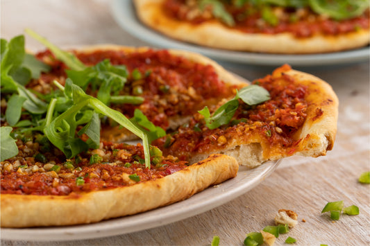 Flat Bread with Red Pepper Sauce